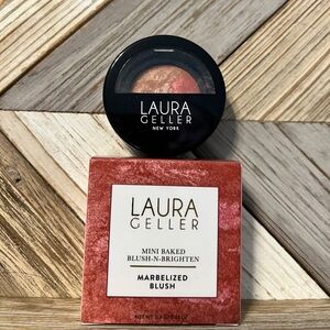 Laura Geller Mini Baked Blush-N-Brighten - Peach Crumble - Travel size 0.03 oz